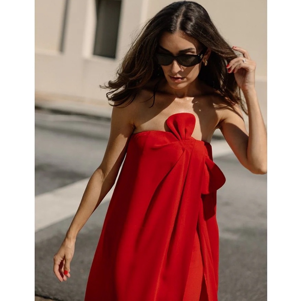 NWT, Antonio Melani × Elizabeth Damrich Radzwill Crepe Strapless Dress Size 6 - Picture 9 of 13